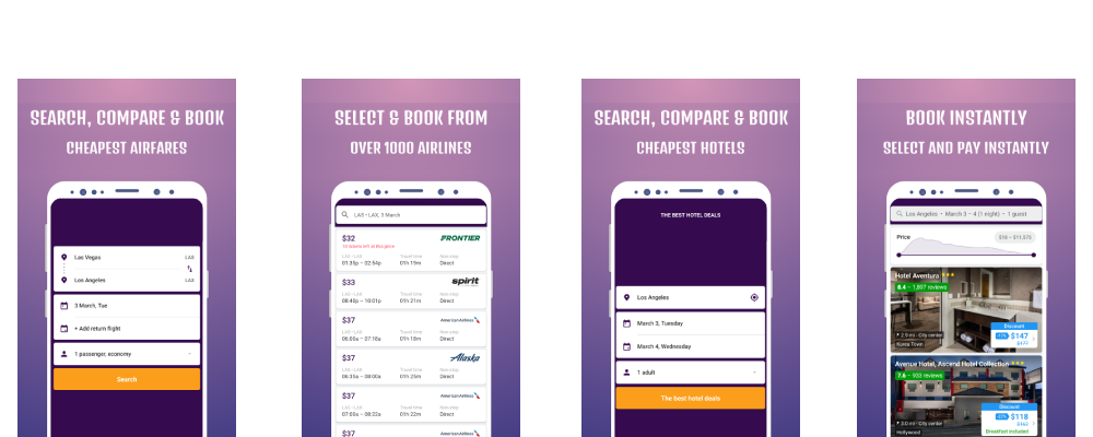 cheap flights and hotel booking app